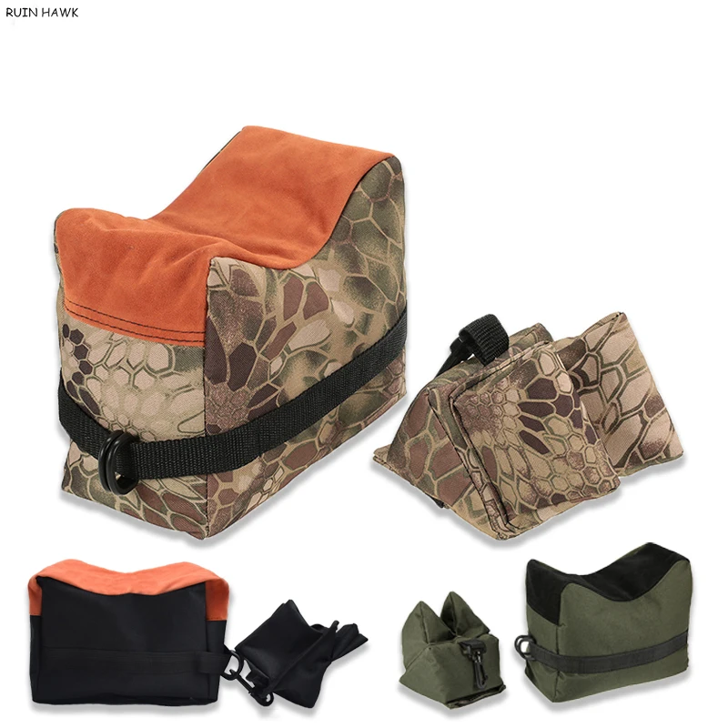 Outdoor tactical hunting air gun rifle stock CS training sniper rifle front and rear rest support bag unfilled sandbag