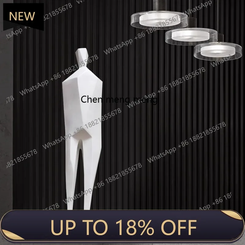 

M85 Sculpture Nordic living room floor entrance ornament light luxury stainless steel metal abstract person