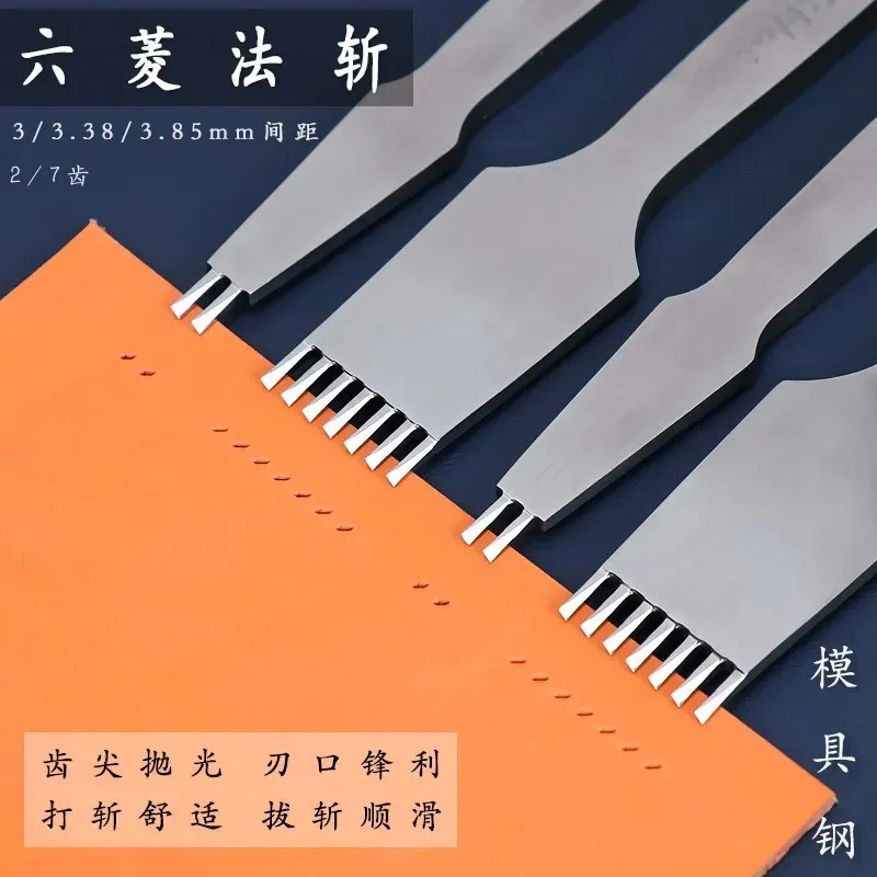 oblique flat cutting manual l-eather stitching punching tool precision grinding cutting teeth