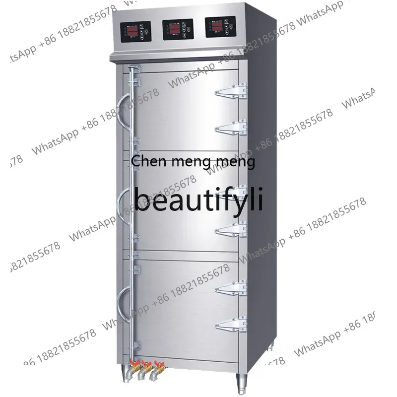New arrive  Commercial Soup Cabinet Seafood Steamer Large Steam Cabinet Multi-Door Electric Steamer Gas Steamer