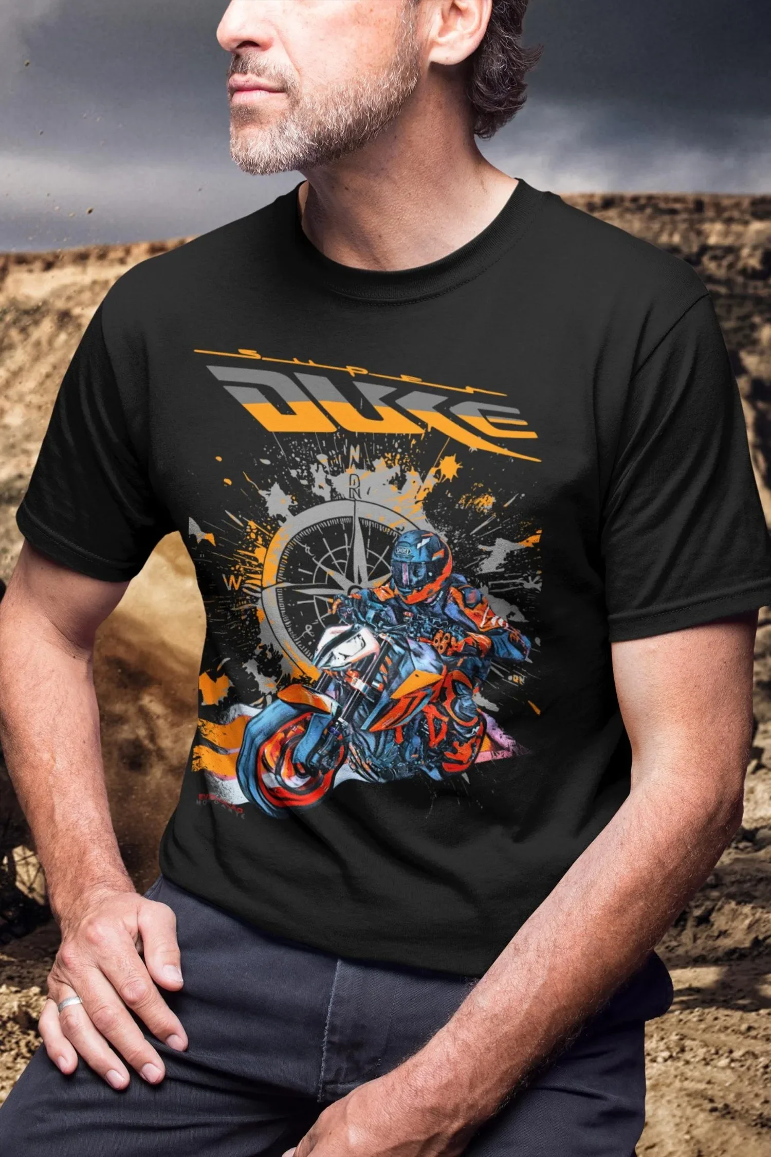 

344@EY K-moto.T.M Super Duke T Shirt The Beast Motorcycle Tee V Twin Streetfighter Rider Graphic Top For K-moto.T.M Fans 990 129