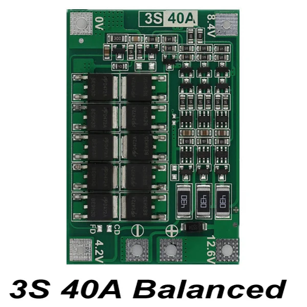 3S 4S 40A 60A Li-ion Lithium Battery Charger Protection Board 18650 BMS For Drill Motor 11.1V 12.6V/14.8V 16.8V Enhance/Balance