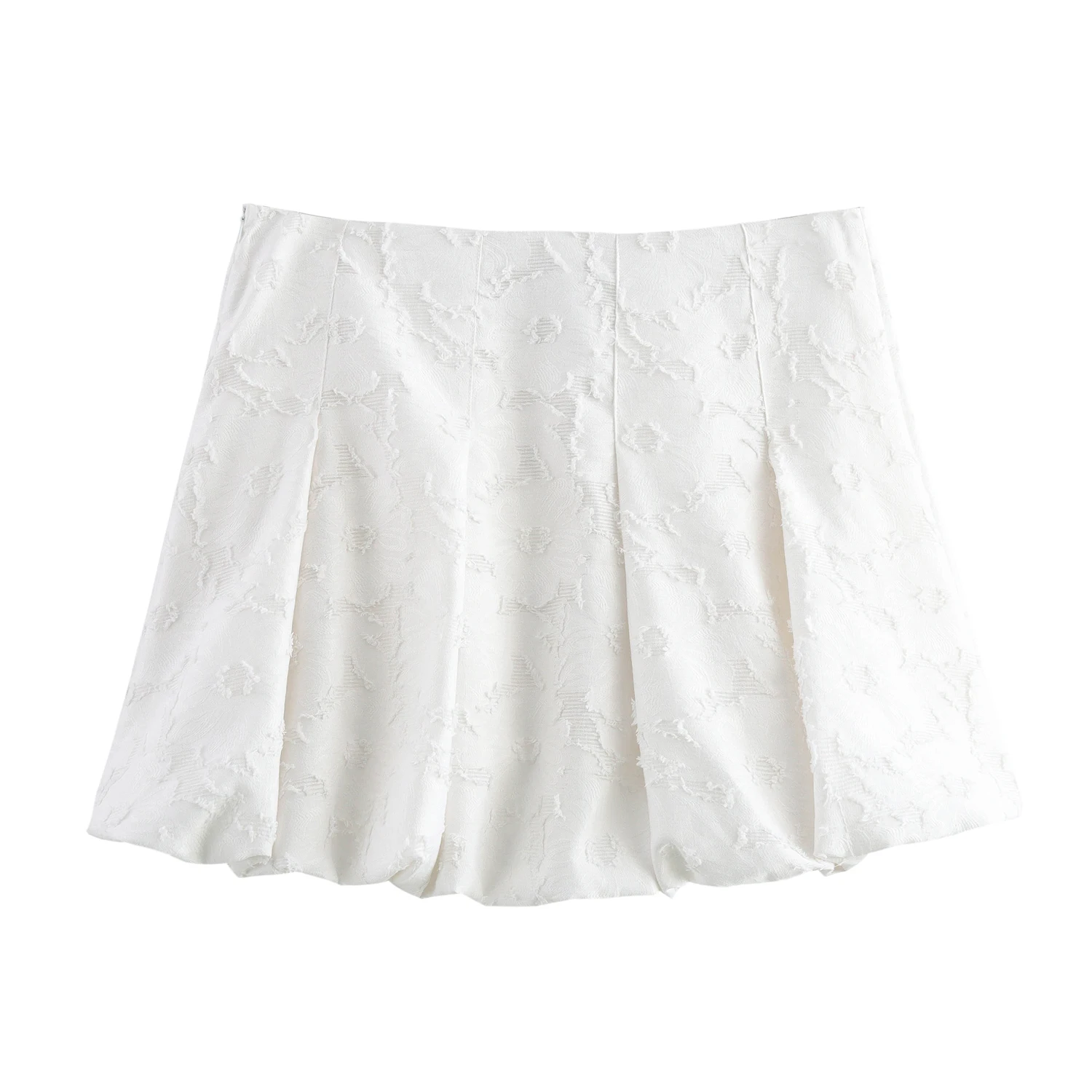 

ZBZA Autumn New Women's Faion Design Lantern Skirt Versatile ort A-Line Skirt Pure Color Polyester Fiber