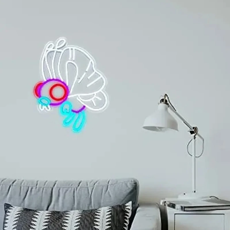 Mutation Butterfly Neonlichtschild LED Anime Neonschild für Spielzimmer Schlafzimmer Party Wanddekoration Beste Geschenke für Kinder USB Dimmbar