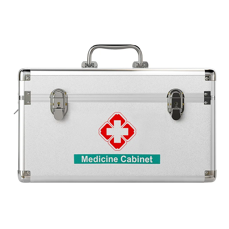 MINISO Household Medicine Box Emergency Medicine Box Medical Outpatient Box Aluminum Alloy Medicine Box Family First Aid Box