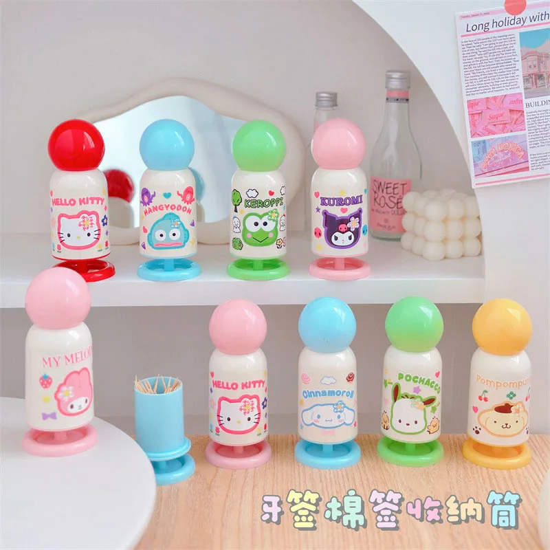 

Cartoon for Kuromi toothpick holder, cotton swab storage box, desktop coffee table storage box, toothpick canister