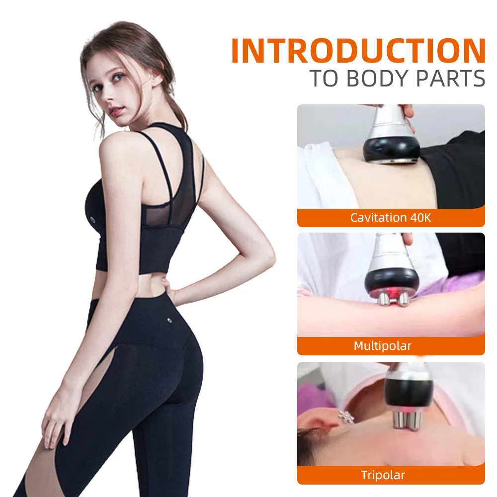 3 in 1 40K Cavitation Machine For Body Shape Weight Loss Skin Tightening Facial Beauty Tool Slimming Device Lifting Massager