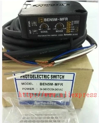 BEN5M-MFR AC/DC Autonics Retroreflective Photoelectric Switch Sensor Sensing 5 Meters  Relay Output 100% New High-Quality