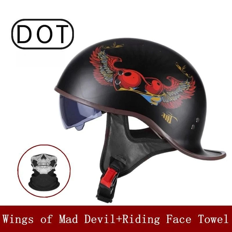 

Motorcycle Helmet China 3C Certification Retro Summer Helmet ABS Lightweight Breathable Lining Adult Half Helmet capacete