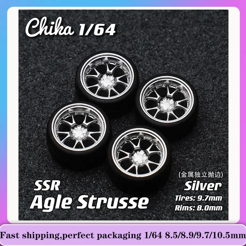 

1/64 Chika Koenig/R34/Strusse/446R/Street 8.5/8.9/9.7/10.5mm Car modified wheel hub Resin wheels Suitable for 1:64 model cars