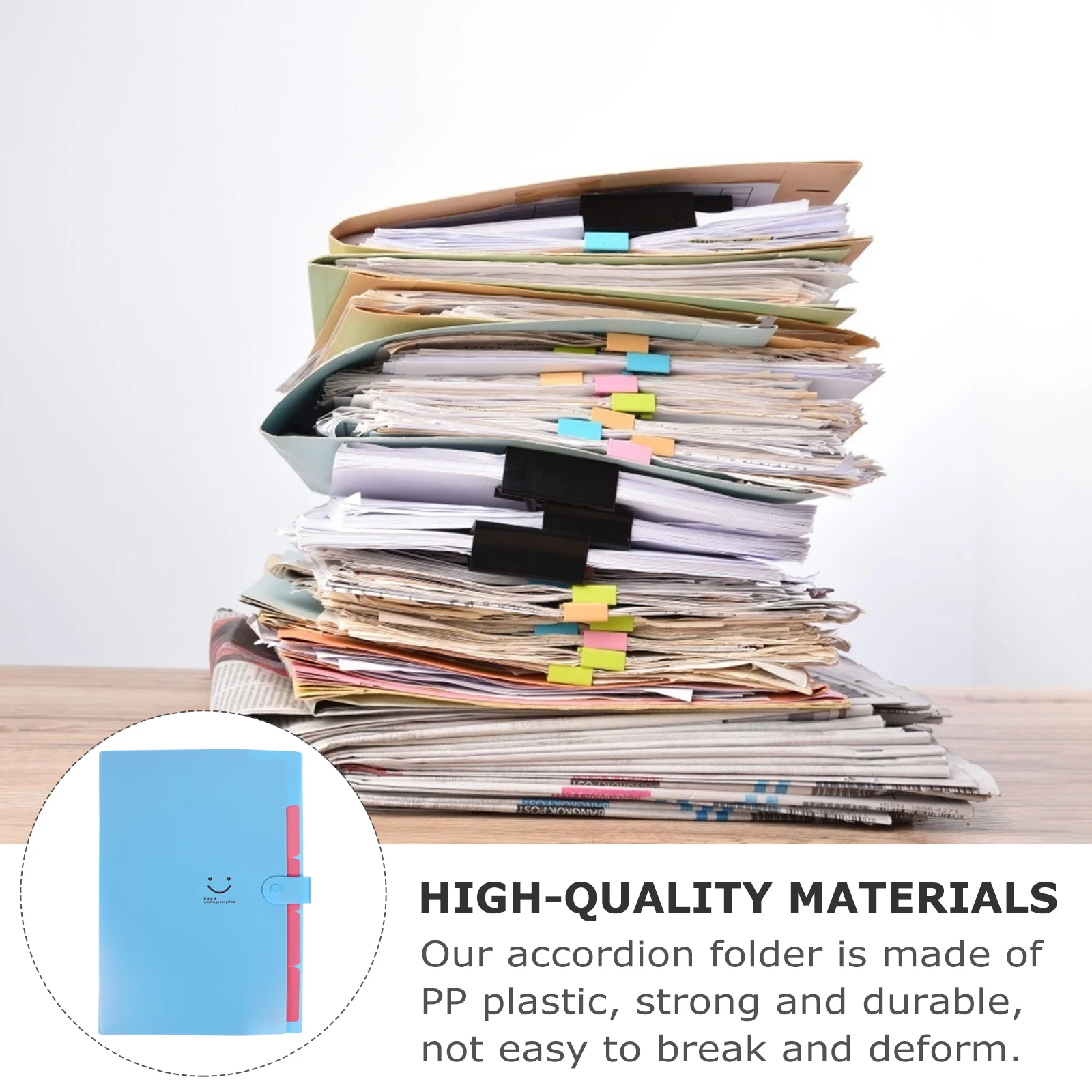 

4 Pcs Organ Clip File Package A4 Pockets Accordion Folder Organizer Bill Folders Receipt Multi-layer Document