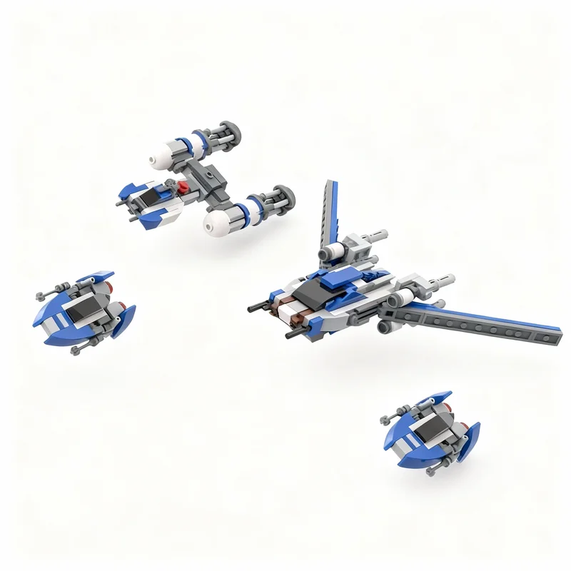 239pcs MOC Star Battle Common Rebel Fighters Model Toy Building Blocks Christmas Gift Construction Creative Art DIY Collection