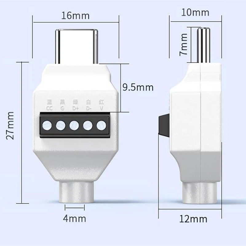 Type C Solderless Small Plug USB C Data Cable Connector USB Soldering Free Connector For Mobile Phone Fast Charging Cable Repair