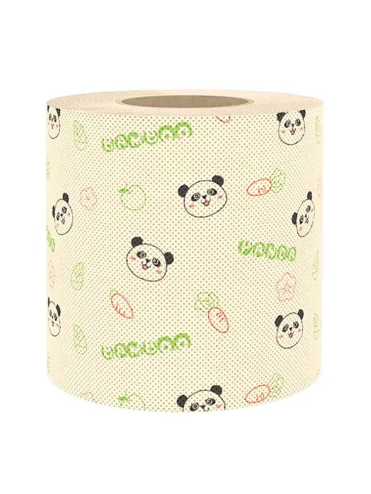 Papier toilette en bambou imprimé Panda, Design Unique et amusant, serviette à main en pâte douce pour usage au bureau, rouleau de toilette à motifs