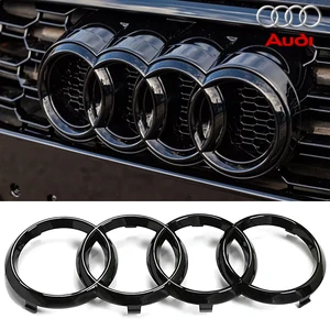 4 3d Ring ABS ABS Emblem Capor -Vordergitter Rückgabegrink für Audi Q3 Q5 Sportback A4 A3 A5 A6L A7 A4L Q2L Q7 Q8 S6 S6 S7 R8 S4 6 Hauptverkauf Leuchtturm Audi A3 Sportback - №1