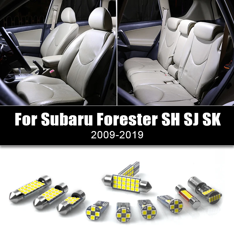 

Car LED Bulbs For Subaru Forester SH SJ SK 2009-2015 2016 2017 2018 2019 Auto Interior Reading Lamp Door Trunk Light Accessories