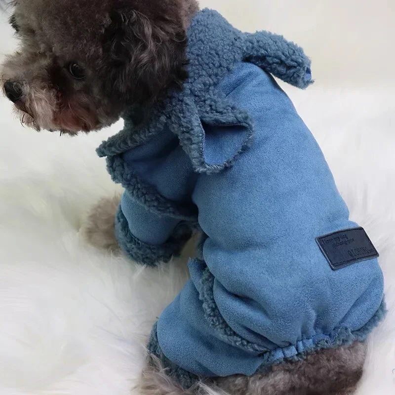 Dog Jumpsuit Winter Dog Clothes Outerwear Garment Puppy Costume Pants Outfit Yorkie Pomeranian Bichon Poodle Clothing Overalls