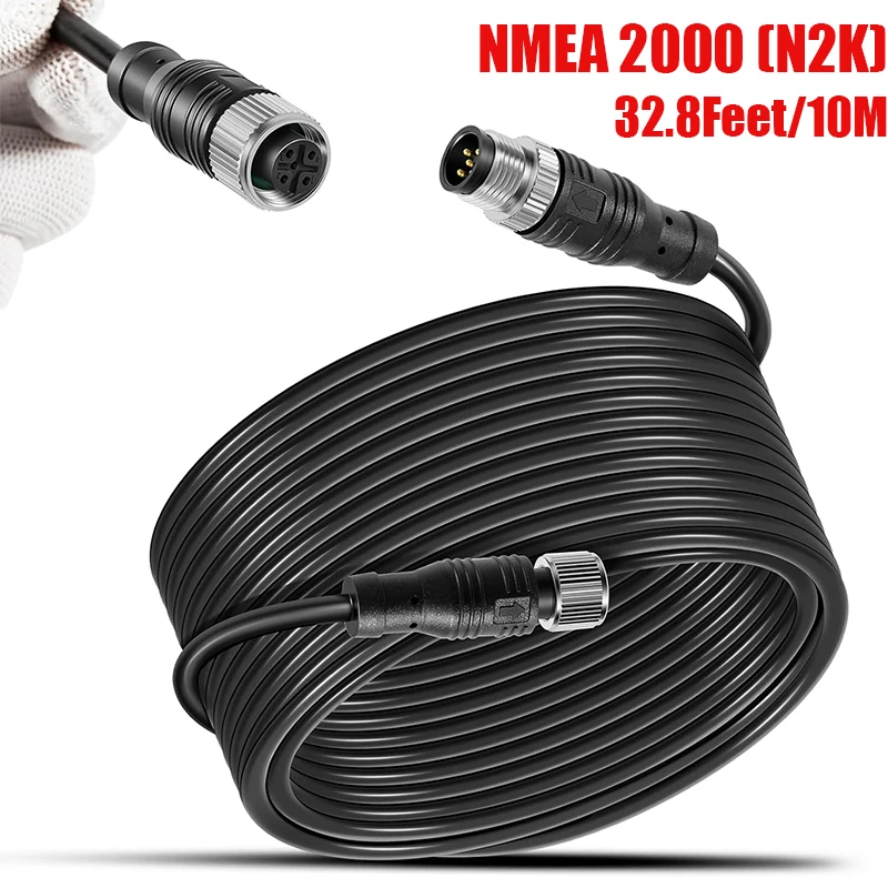 Cable de Extensión NMEA 2000 (N2K) de 10 m, Cable de Conexión Principal, para Redes Lowrance, Simrad, B&G, Navico, Garmin, Resistente al Agua IP67