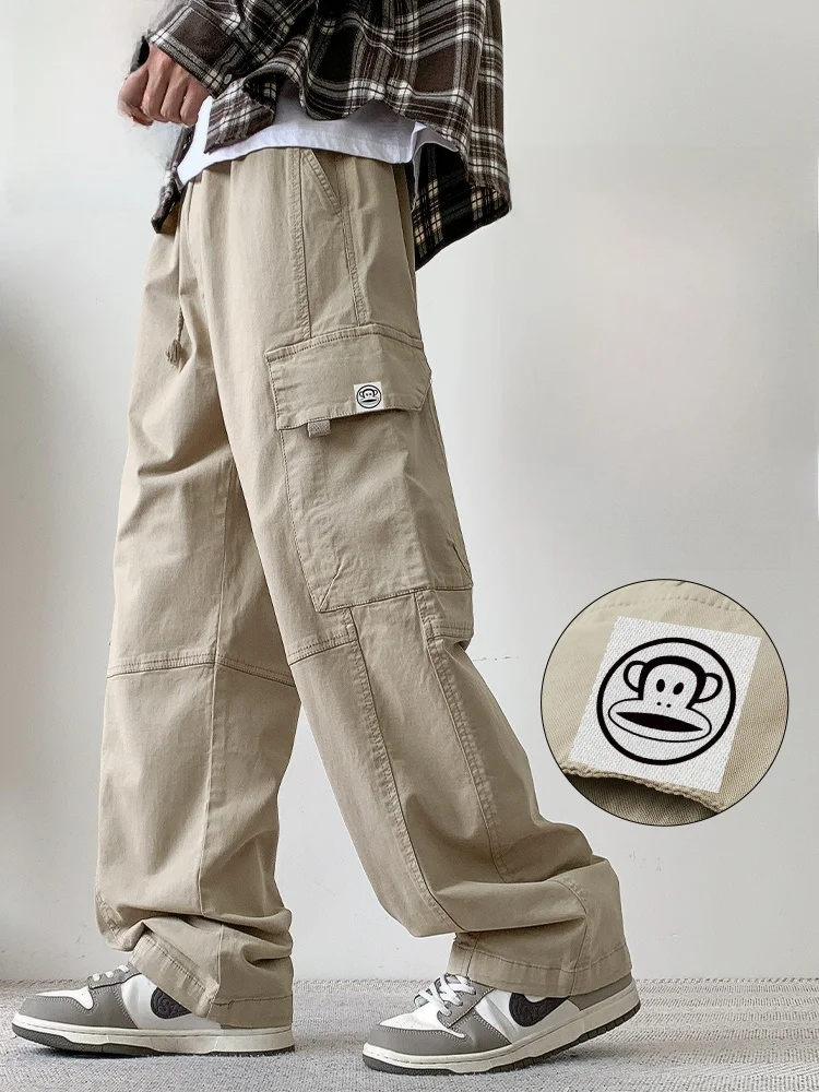 

PaulFrank Pure Cotton Work Trousers Men's Loose Straight Casual Pants Autumn New Sle American Trendy Brand Comfortable Fit