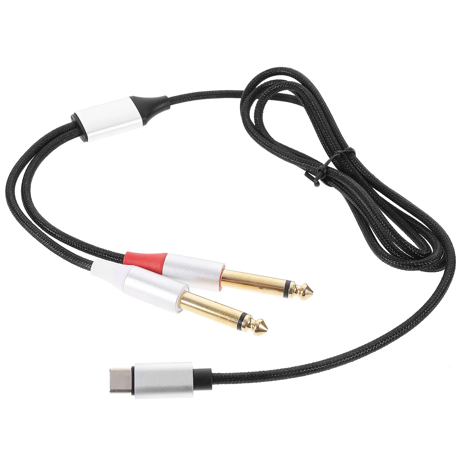 1M USB C to Dual 6.35mm Audio Cable Solid Construction Studio Audio Converter Cable for Tablets Laptops Mixers Speakers - view 2