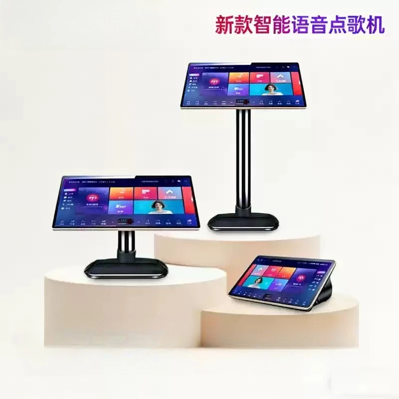 19 Inch Voice Control Karaoke Jukebox, Capacitive Touch All-in-One KTV System 500GB HDD Preloaded 10000 Songs