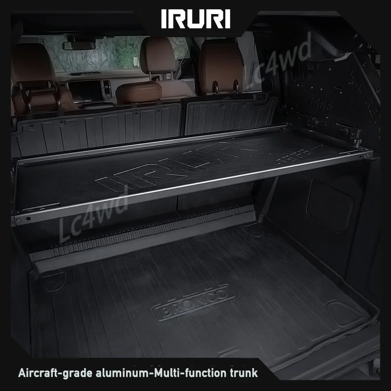 LC4WD-IRURI Aluminum Rear Trunk Cargo Rack w/ Table Function Luggage Carrier For Ford Bronco 2021-2026(Exclude Raptor and Sport)