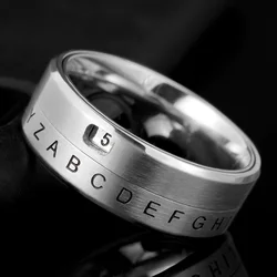 Gear Men's Time Robot Spinner Rings With Knuckles For Men Fight Anxiety ADHD Fidget Rotatable Fun Game Fidgeting Jewelry Gift