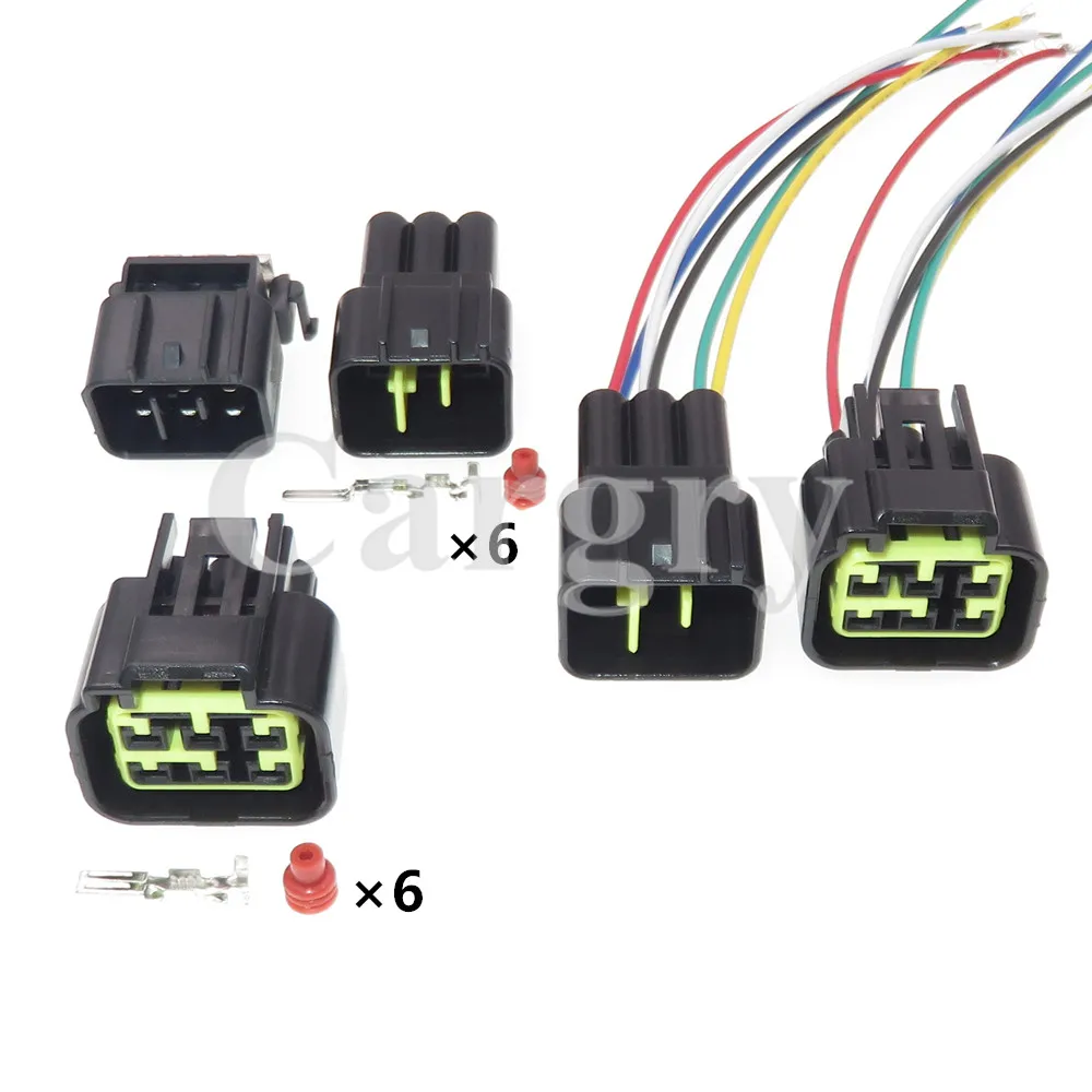

1 Set 6P FW-C-6F-B Auto Waterproof Cable Socket For Ford Mondeo AC Assembly Car High-voltage Ignition Coil Plug FW-C-6M-B