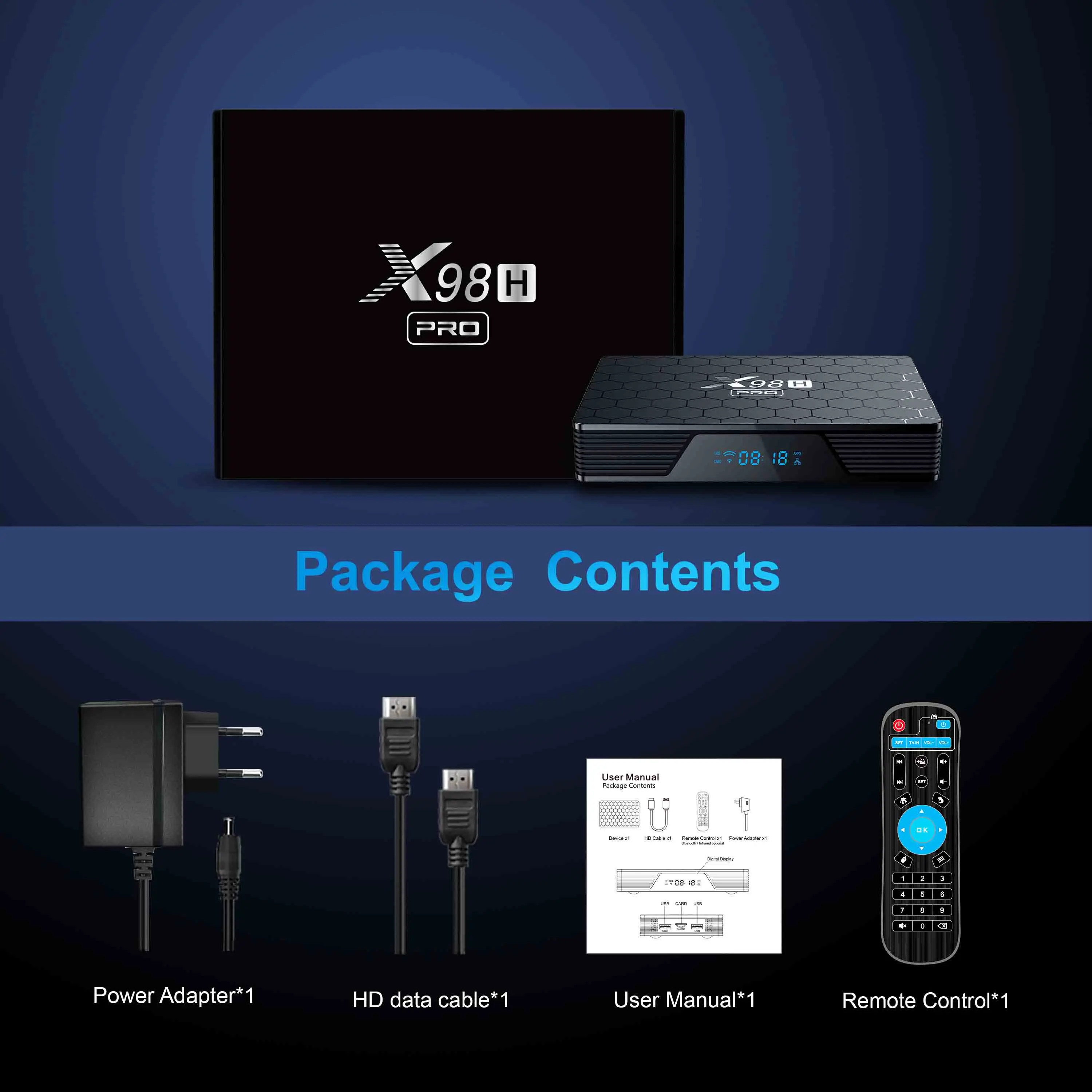 X98H PRO Smart TV BOX Android 12 4GB 32GB 64GB TVBOX Allwinner H618 2.4/5G Dual Wifi6 1000M BT 4K Media Player Set Top Box 2G16G