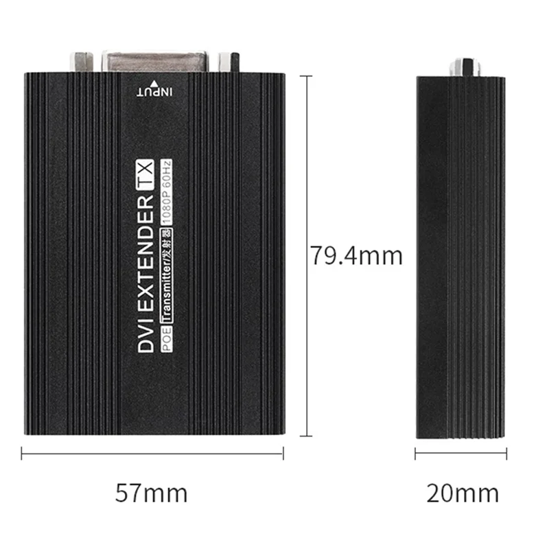 DVI1815 150M شبكة موسع RJ45 DVI موسع دعم POE إمدادات الطاقة الولايات المتحدة التوصيل 1Set