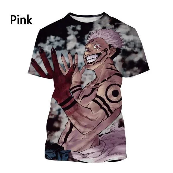 Summer Fashion Jujutsu Kaisen 3d Printed T-Shirt Anime Shirt Tops Men Women Casual Short Sleeve