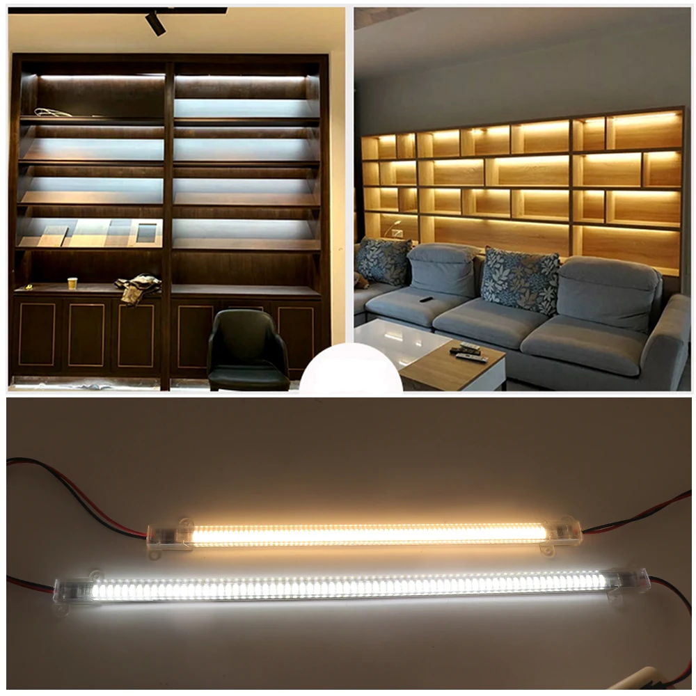 30CM/40CM Led Tube Light Bar Lights Lamp Showcase Floodlight Camping 220V White Warm Stand Display Room 5000k Clear/Milky Shell