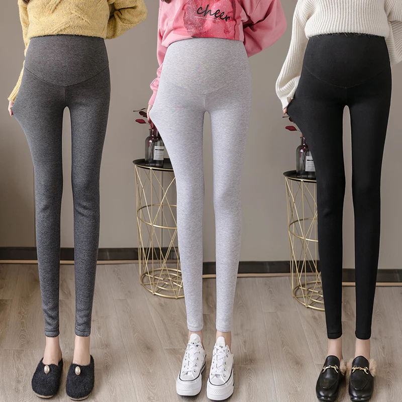 

Autumn Maternity Pants Skinny Leggings Summer Modal Outerwear Fashion Trendy Mom Belly Pants Pregnant Woman Trousers Solid Color