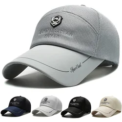 Summer Men Women Mesh Breathable Baseball Cap Male Female Letter Embroidery Peaked Hat Adjustable Snapback Casquette Sun Visors