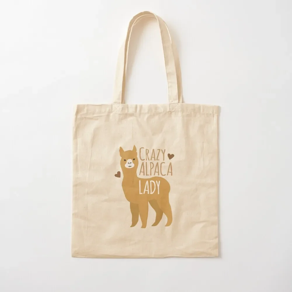 

Crazy Alpaca Lady Tote Bag shopper bags Fabric bag Canvas Tote Bag