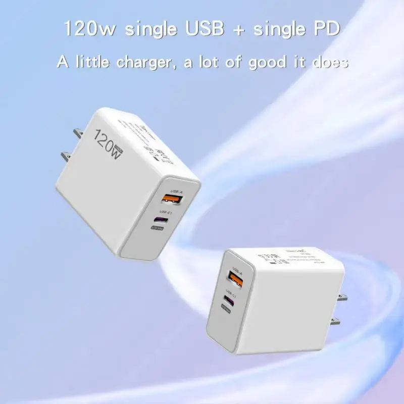 Xiaomi 120W GaN Charger Fast Charging QC 5.0 USB C Type-C Cable Wall Phone Charger Adapter For Multi-device Compatibility Charge