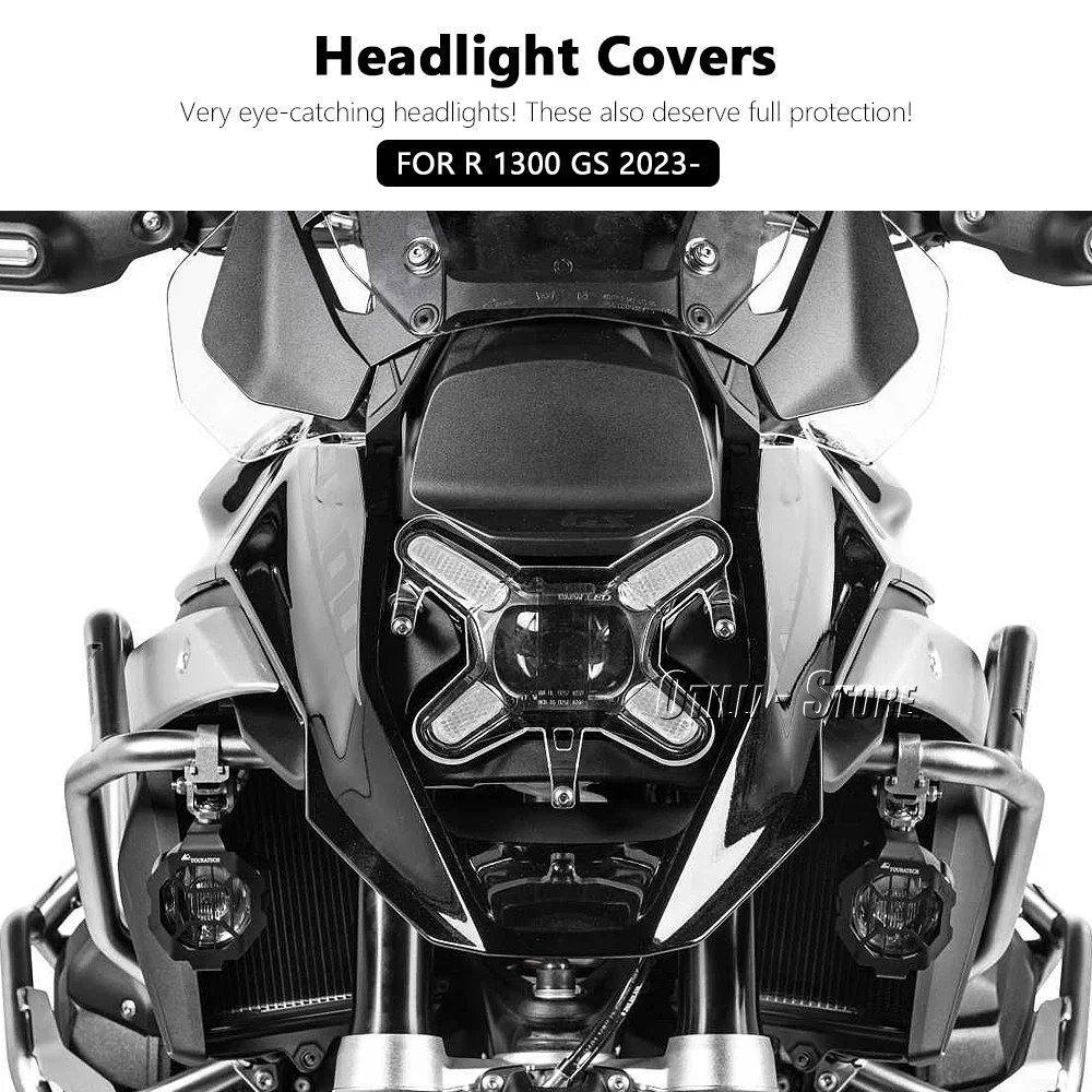 Motorcycle R 1300 GS 2023 2024 Headlight Protector Guard Cover Head Light Accessories Acrylic For BMW R1300 GS r1300gs R1300GS