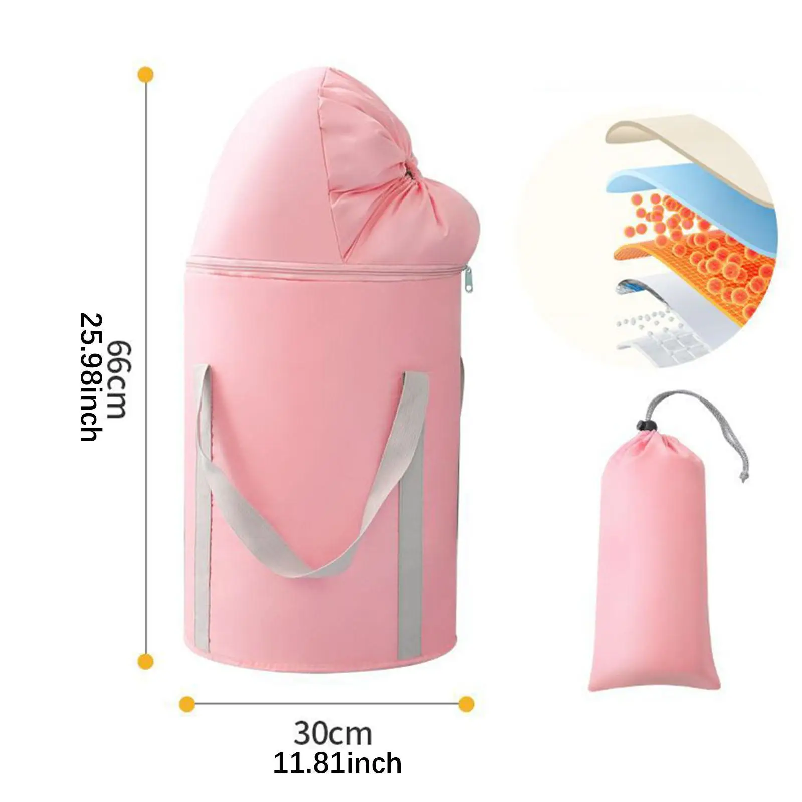 Household Foot Bath Bag Lightweight with Handles Folding Practical Foot Soaking Bucket for Hotel Apartment Outdoor Camping Home