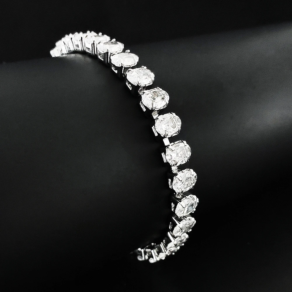 New Luxury Rose Color Oval Bracelet Bangle for Women Anniversary Gift Jewelry Wholesale Valentine\'s Day S8168