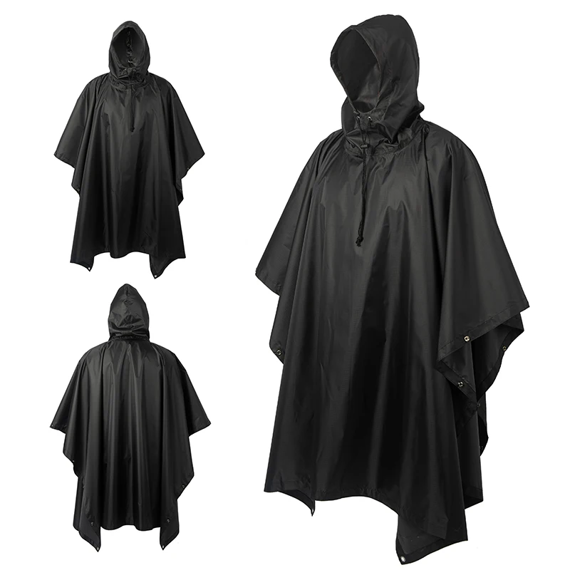 3-in-1 multifunktionale Outdoor-Tarnung, taktische wasserdichte Regenmantel-Markise aus dem Regen, Motorrad-Regenponcho, Picknickmatte – Detail 15