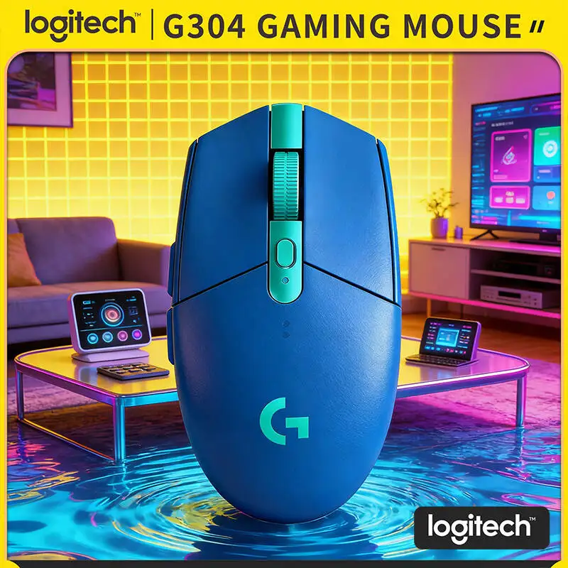 

Беспроводная игровая мышь Logitech G304, датчик HERO, 12000 точек на дюйм, 6 программируемых кнопок, длительный срок службы батареи для ПК, ноутбуков, геймеров