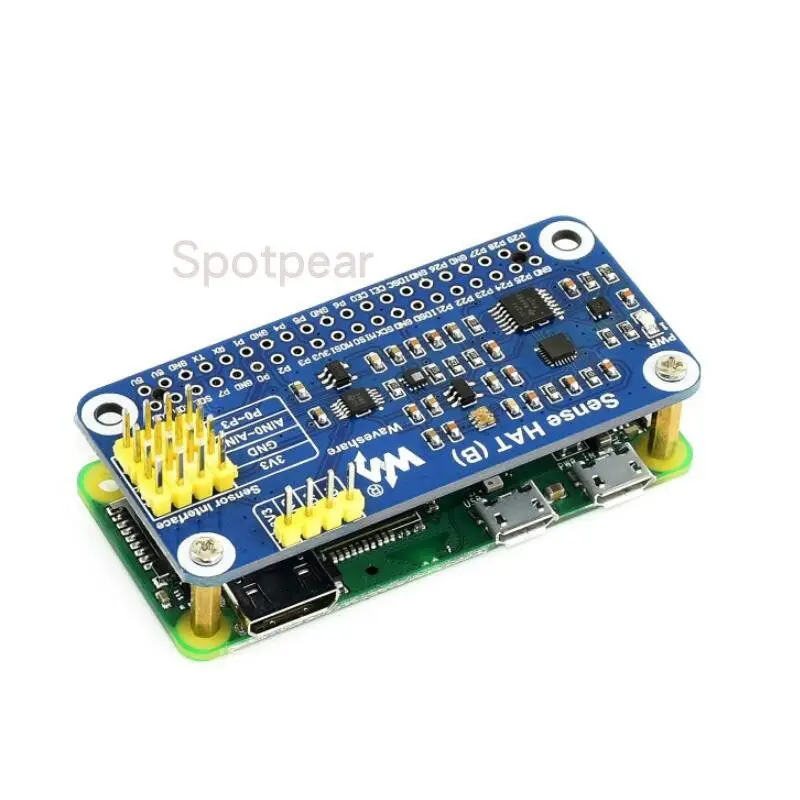 Raspberry Pi sensor gyroscope/acceleration/magnetometer/air pressure humidity color AD all in one