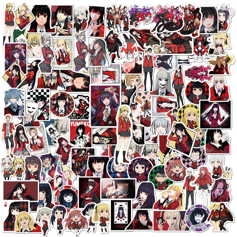 

10/30/50/100pcs Kakegurui Anime Stickers Cute Jabami Yumeko Cartoon Girl Sticker Water Bottle Laptop Phone Manga Graffiti Decals