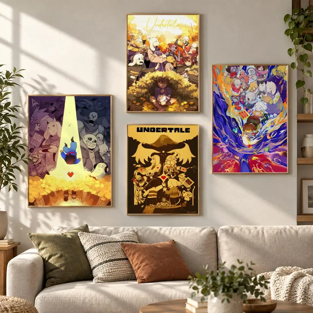 Video Game U-undertale Poster HD Waterproof Aesthetic Wall For Home Decor Trendy Durable Easy To Apply Art