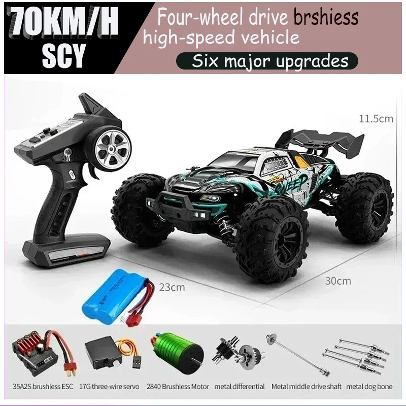

JJRC SCY Бесщеточный высокоскоростной 70 км/ч 4X4 Off-Road 2,4G 4WD Racing Monster RC Car масштаб 1:16 игрушка для мальчиков в подарок