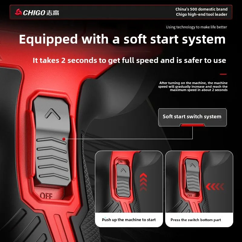 Chigo 16.8V Cordless Electric Angle Grinder 20000r/min with Lithium Battery Polishing Grinding Machine for Diamond Cutting - Image 5