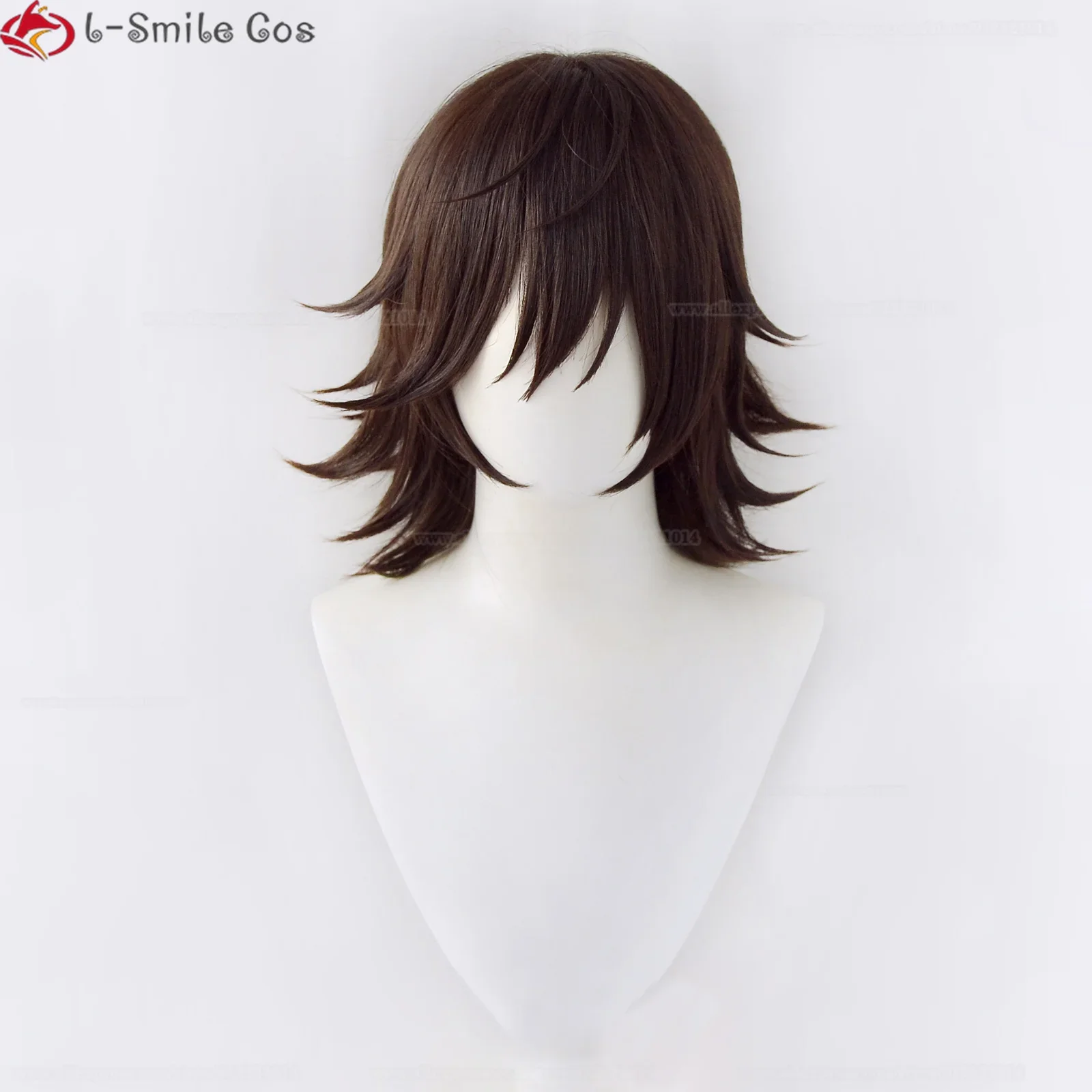 Anime Futo Detective Shotaro Hidari Cosplay Wig Caps Fuuto PI Shotaro Hidari Wig Dark Brown Heat Resistant Hair Party Wigs Caps