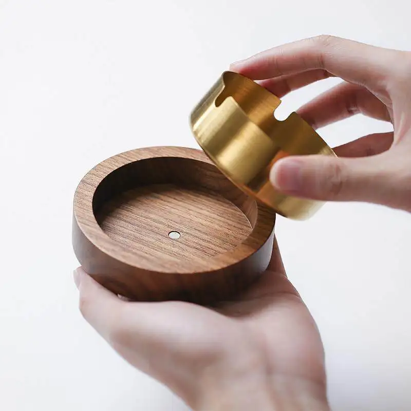 Creative Windproof Ashtray With Lid Decor Gift Indoor Outdoor Home Smoking Accessory