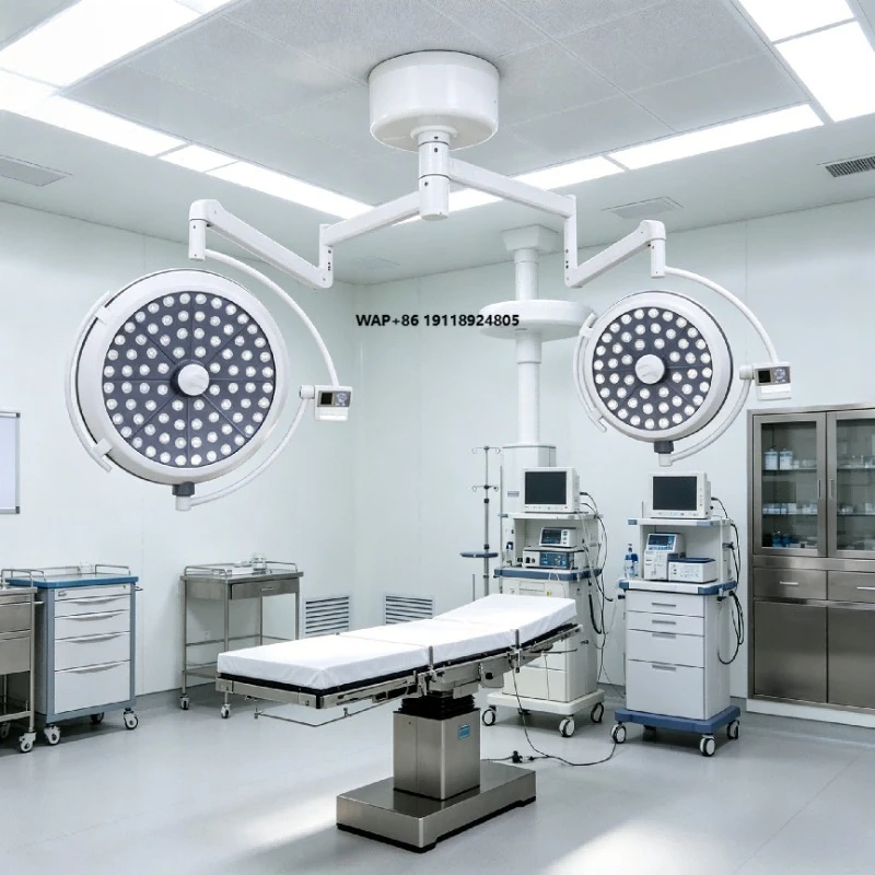 Electric double head LED operating lamp, hospital equipment, metal shadowless surgical lamp medical apparatus