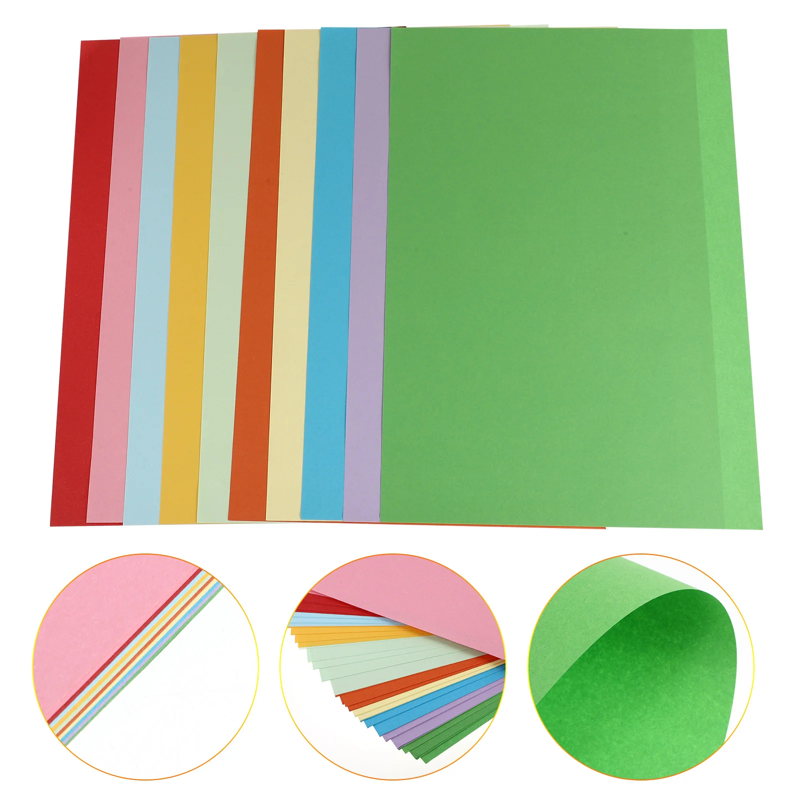 Zerodeko Colored Cardstock 100Pcs Colored A4 Paper Diy Hand Craft Paper Colored Copy Paper Handmade Folding Paper Diy Hand Craft